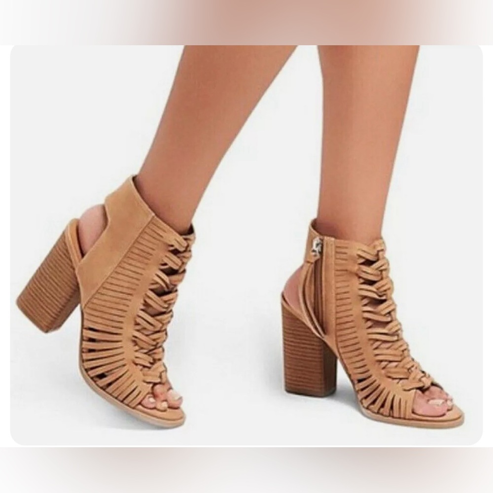 DV by Dolce Vita Tan brown Woven cage Heels Women's 11